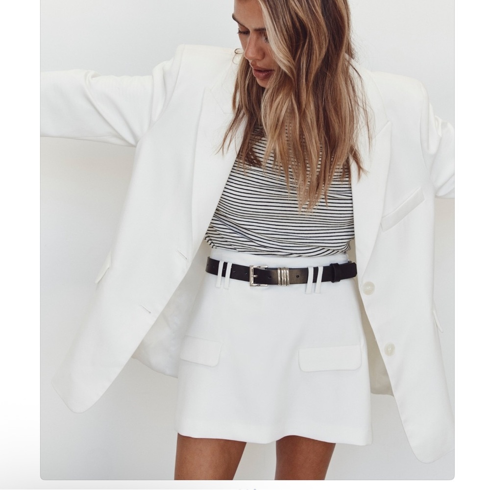 DISSH Brooklyn Skort Womens 12 White Wool Mini